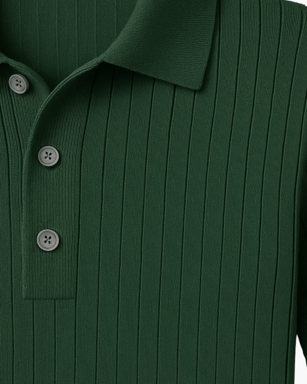 Donte - Short-Sleeved Knitted Polo Shirt