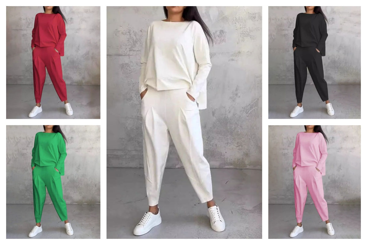 Laura - 2-piece set with pants and long-sleeve shirt.