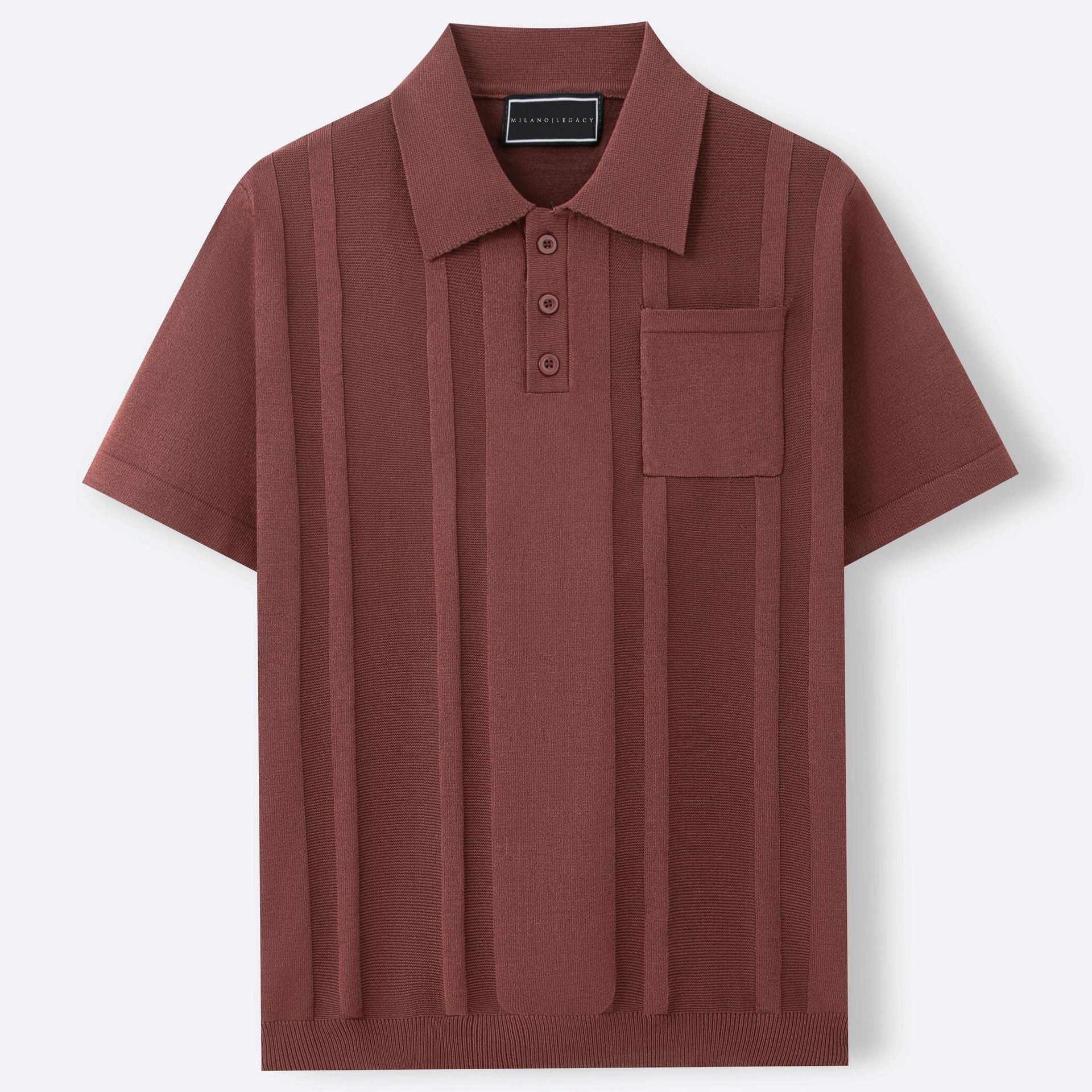 Short-Sleeved Textured Polo by Haven Hills
