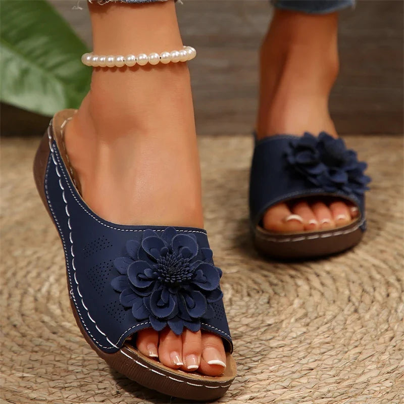 Flora | Orthopedic Flower Wedge Sandals