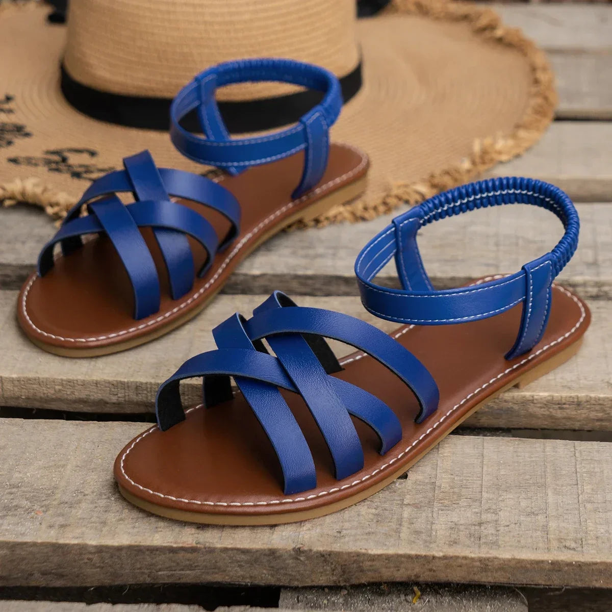 Sienna | Criss-Cross Flat Sandals