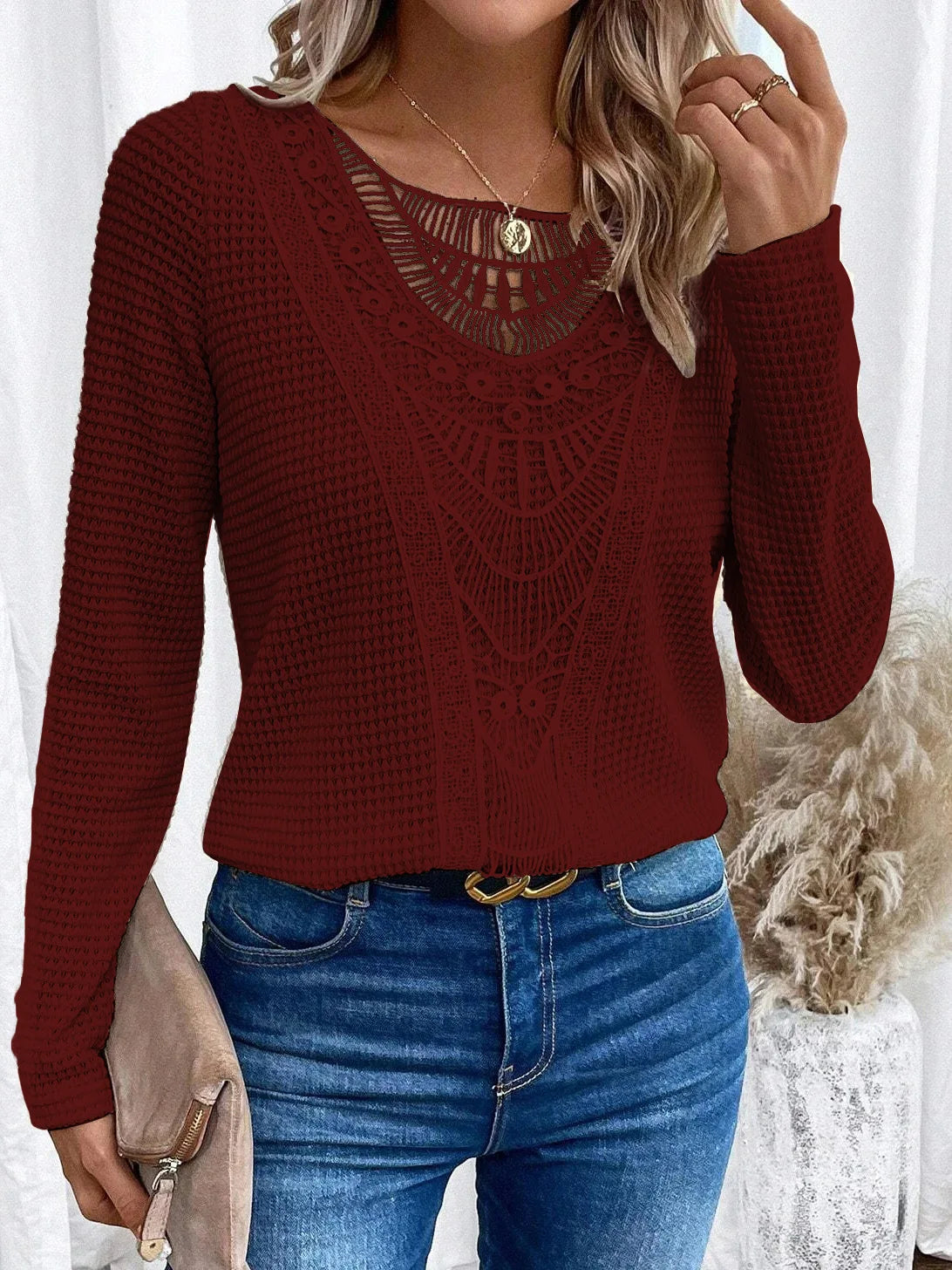 Mel | Sweater with boho pattern