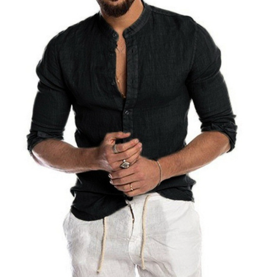 William | Stylish Men's Shirts with Buttons and Mandarin Collar