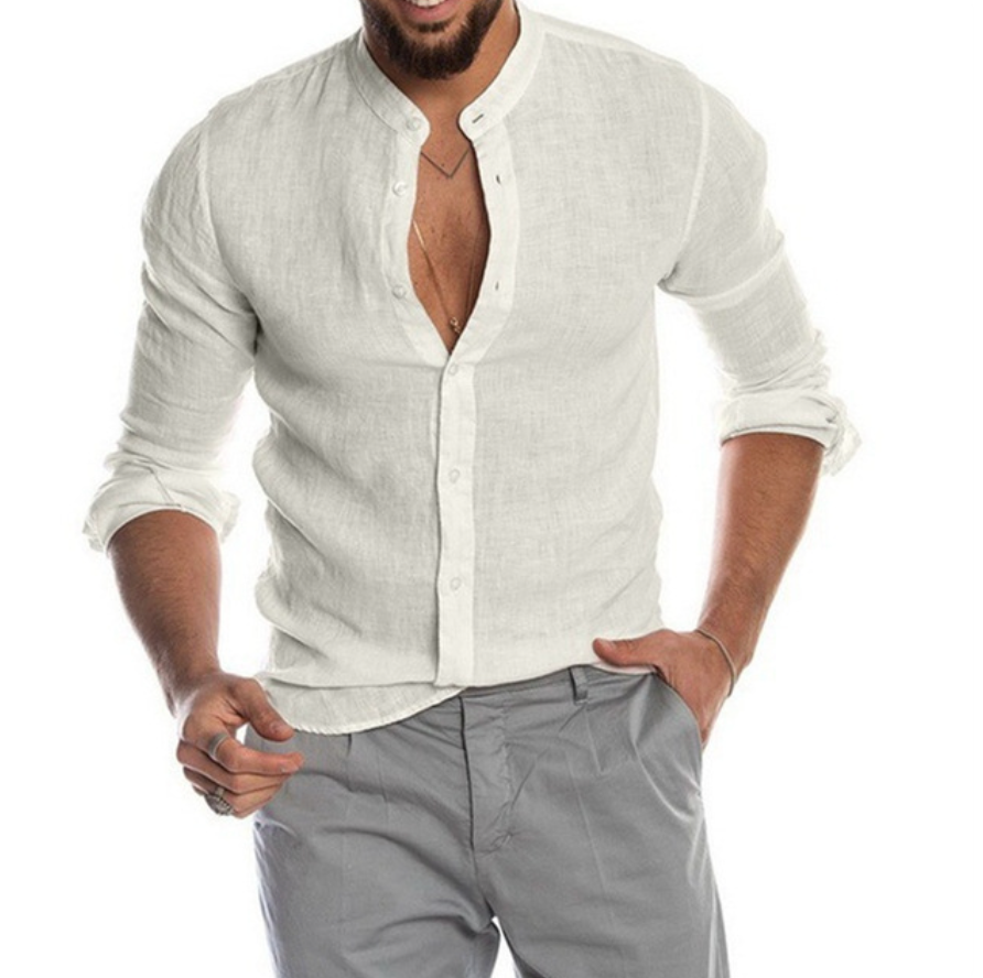 William | Stylish Men's Shirts with Buttons and Mandarin Collar