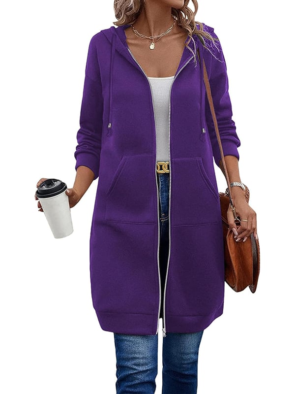 Haven Hills - Long Sleeve Hooded Sweater with Zipper