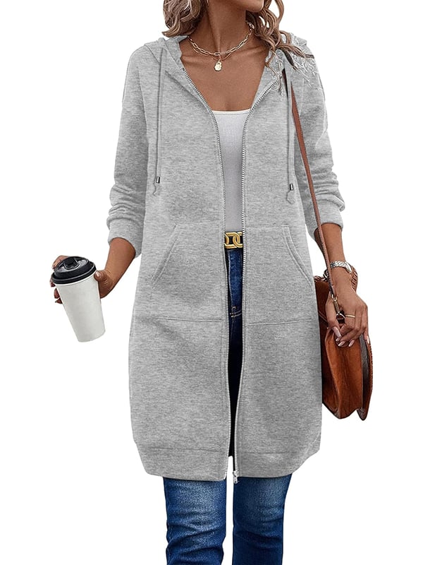 Haven Hills - Long Sleeve Hooded Sweater with Zipper