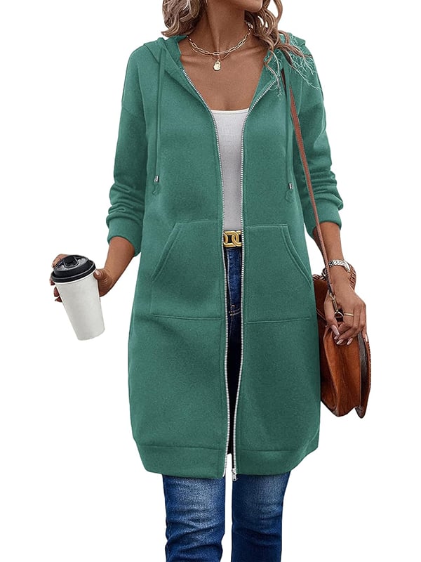 Haven Hills - Long Sleeve Hooded Sweater with Zipper