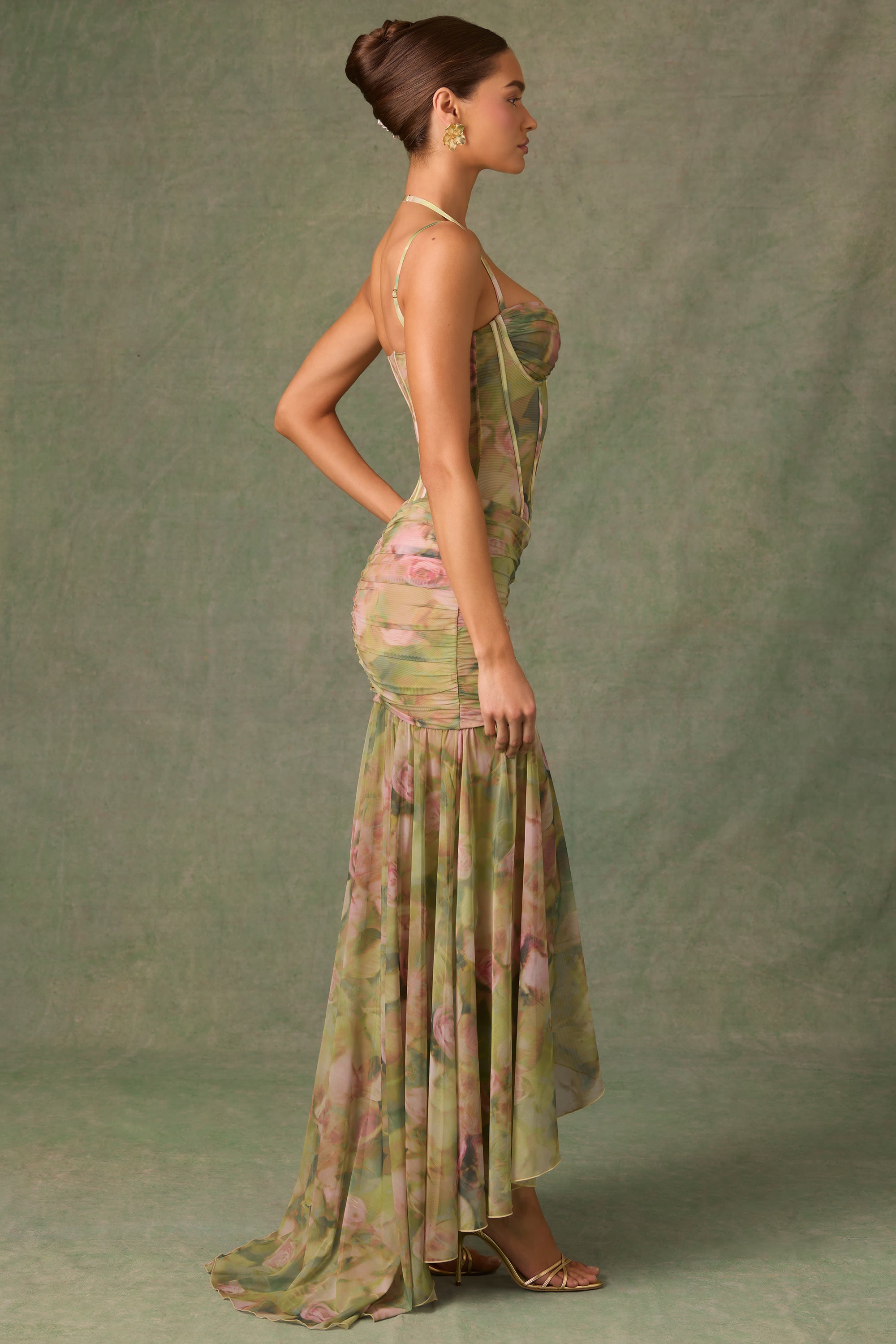 Esmeralda | Asymmetrical Bodycon Dress with Ruffles