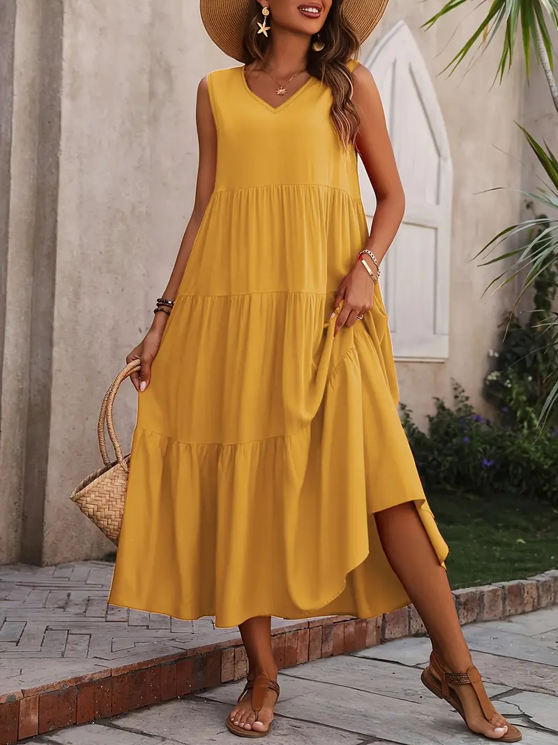 Lone - Casual Loose-Fit Dress with Ruffle Hem